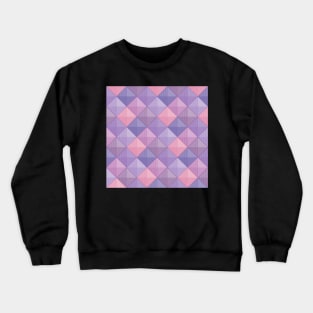 Patchwork Squares Lilac and Blue Crewneck Sweatshirt